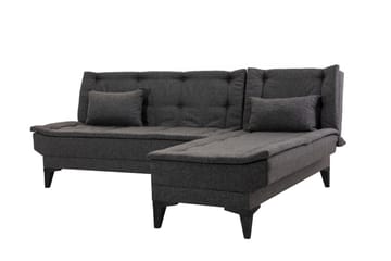 Hunterville 4-sits L-formad Bäddsoffa 107x225 cm i Tyg - Grå - Möbler - Soffa - Bäddsoffa