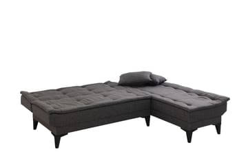 Hunterville 4-sits L-formad Bäddsoffa 107x225 cm i Tyg - Grå - Möbler - Soffa - Bäddsoffa