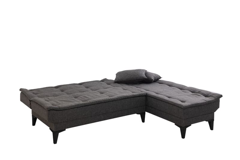 Hunterville 4-sits L-formad Bäddsoffa 107x225 cm i Tyg - Grå - Möbler - Soffa - Bäddsoffa