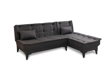 Hunterville 4-sits L-formad Bäddsoffa 107x225 cm i Tyg - Grå - Möbler - Soffa - Bäddsoffa