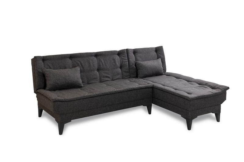 Hunterville 4-sits L-formad Bäddsoffa 107x225 cm i Tyg - Grå - Möbler - Soffa - Bäddsoffa