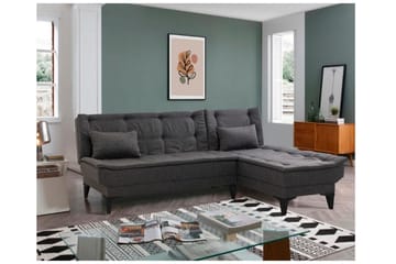 Hunterville 4-sits L-formad Bäddsoffa 107x225 cm i Tyg - Grå - Möbler - Soffa - Bäddsoffa