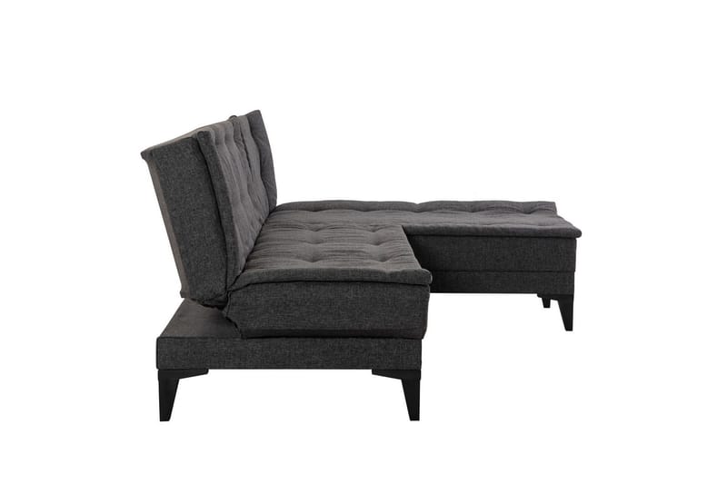 Hunterville 4-sits L-formad Bäddsoffa 107x225 cm i Tyg - Grå - Möbler - Soffa - Bäddsoffa