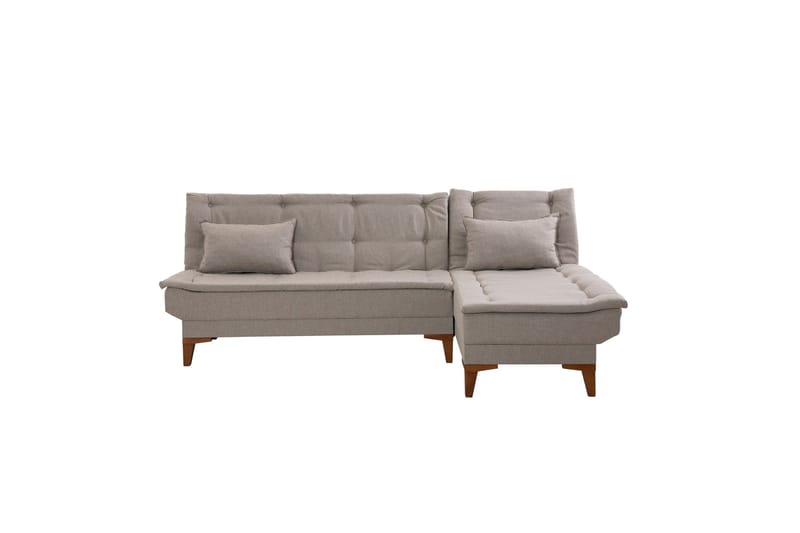 Hunterville 4-sits Vänster L-formad Längsbäddad Bäddsoffa 107x225 cm i Tyg - Beige - Möbler - Soffa - Bäddsoffa