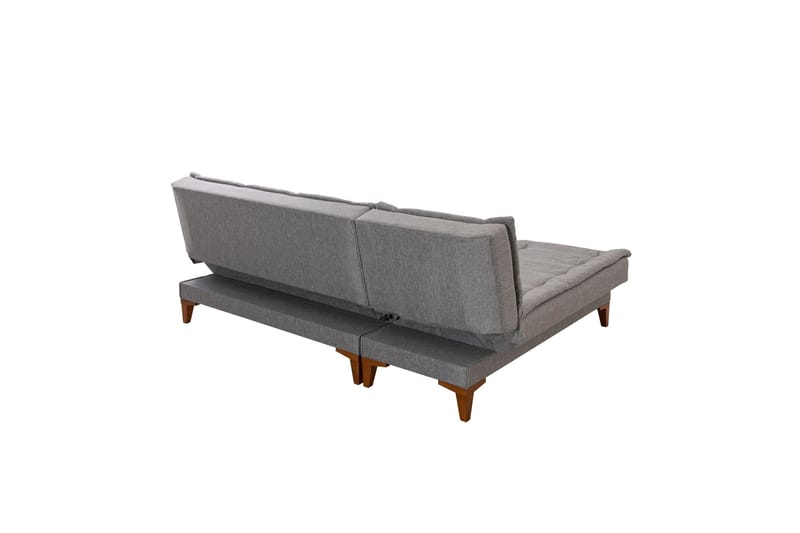 Hunterville 4-sits Vänster L-formad Längsbäddad Bäddsoffa 107x225 cm i Tyg - Grå - Möbler - Soffa - Bäddsoffa