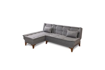 Hunterville 4-sits Vänster L-formad Längsbäddad Bäddsoffa 107x225 cm i Tyg - Grå - Möbler - Soffa - Bäddsoffa