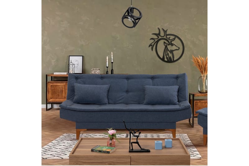 Hunterville Bäddsoffa 3-sits 106x187 - Mörkblå - Möbler - Soffa - Bäddsoffa