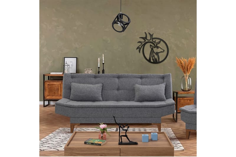 Hunterville Bäddsoffa 3-sits 106x188 - Mörkgrå - Möbler - Soffa - Bäddsoffa