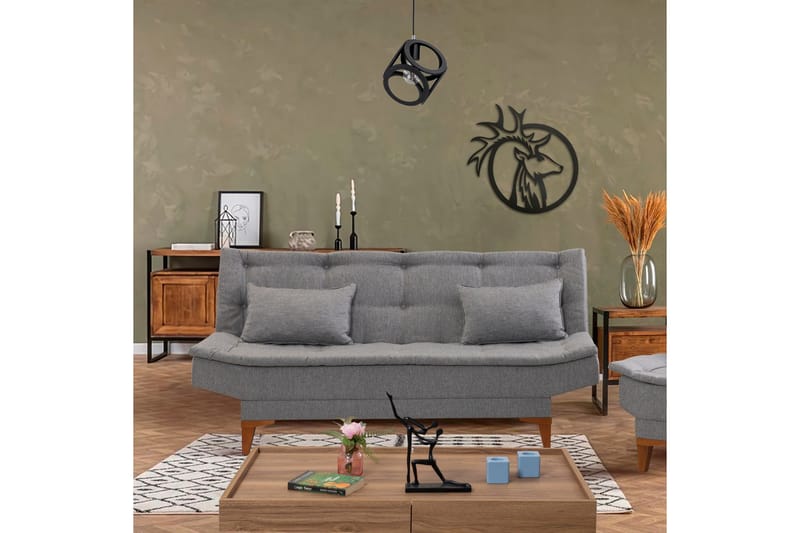 Hunterville Bäddsoffa 3-sits 106x189 - Grå - Möbler - Soffa - Bäddsoffa