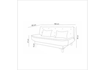 Hunterville Bäddsoffa 3-sits 106x192 - Antracit - Möbler - Soffa - Bäddsoffa