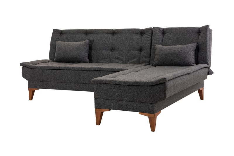 Hunterville Bäddsoffa m. Divan 4-sits 107x205 - Antracit - Möbler - Soffa - Bäddsoffa