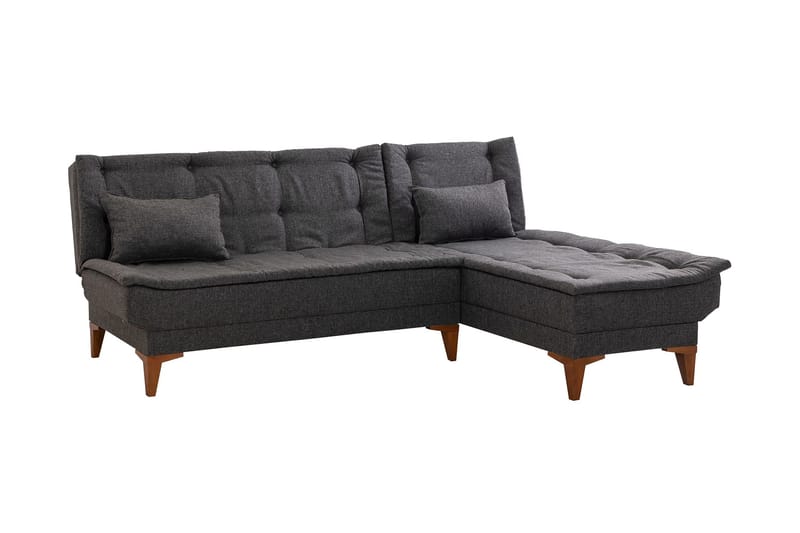 Hunterville Bäddsoffa m. Divan 4-sits 107x205 - Antracit - Möbler - Soffa - Bäddsoffa