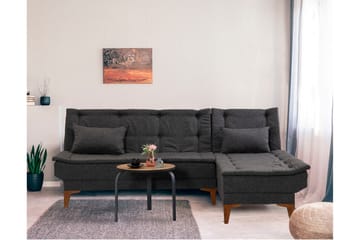 Hunterville Bäddsoffa m. Divan 4-sits 107x205 - Antracit - Möbler - Soffa - Bäddsoffa
