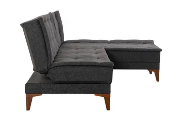 Hunterville Bäddsoffa m. Divan 4-sits 107x205 - Antracit - Möbler - Soffa - Bäddsoffa
