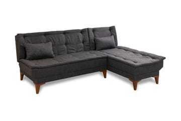 Hunterville Bäddsoffa m. Divan 4-sits 107x205 - Antracit - Möbler - Soffa - Bäddsoffa