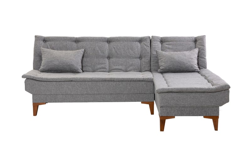 Hunterville Bäddsoffa m. Divan 4-sits 107x205 - Grå - Bäddsoffa - Bäddsoffa divan