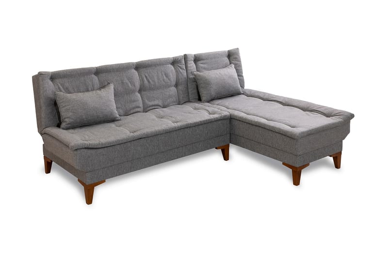 Hunterville Bäddsoffa m. Divan 4-sits 107x205 - Grå - Bäddsoffa - Bäddsoffa divan