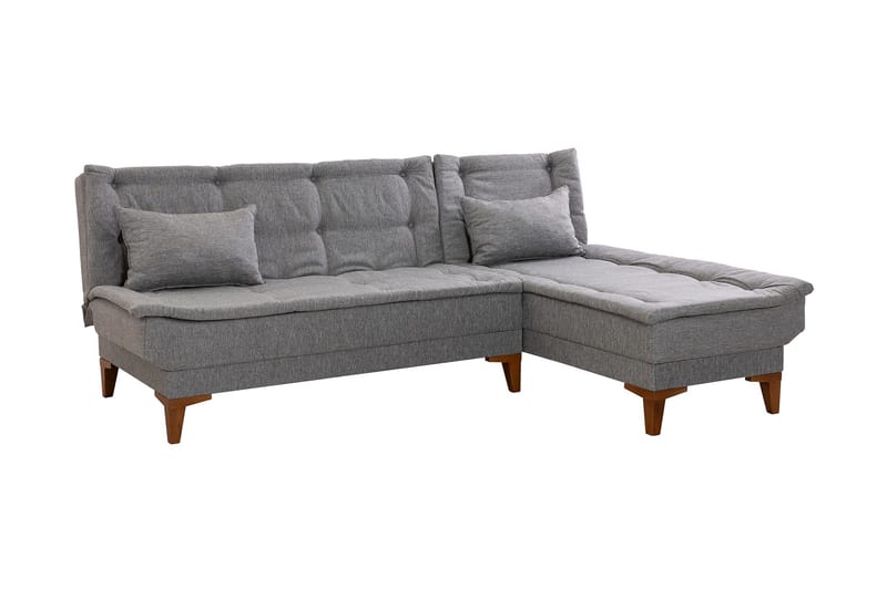 Hunterville Bäddsoffa m. Divan 4-sits 107x205 - Grå - Möbler - Soffa - Bäddsoffa