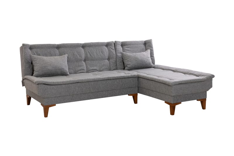 Hunterville Bäddsoffa m. Divan 4-sits 107x205 - Grå - Bäddsoffa - Bäddsoffa divan