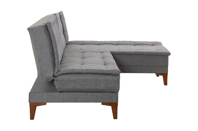 Hunterville Bäddsoffa m. Divan 4-sits 107x205 - Grå - Möbler - Soffa - Bäddsoffa