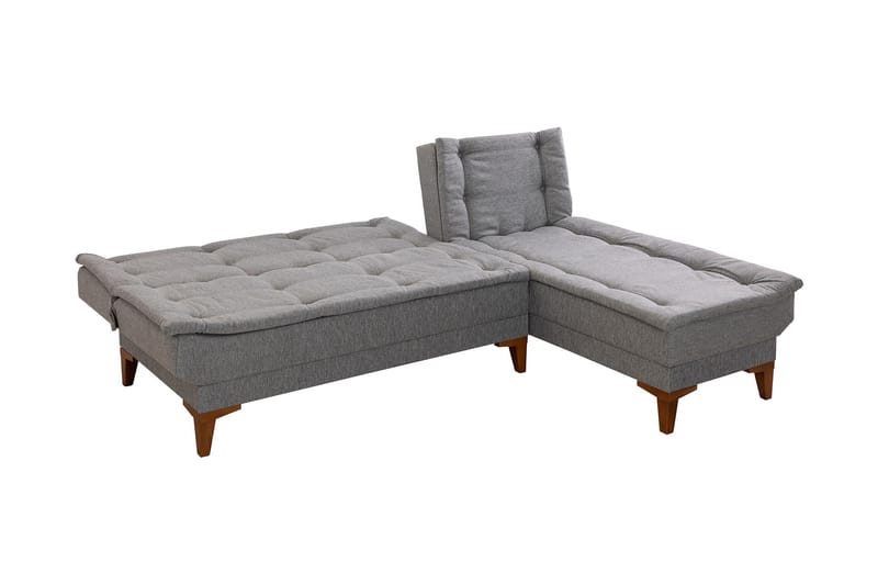 Hunterville Bäddsoffa m. Divan 4-sits 107x205 - Grå - Möbler - Soffa - Bäddsoffa