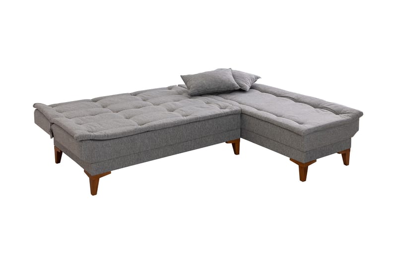 Hunterville Bäddsoffa m. Divan 4-sits 107x205 - Grå - Möbler - Soffa - Bäddsoffa