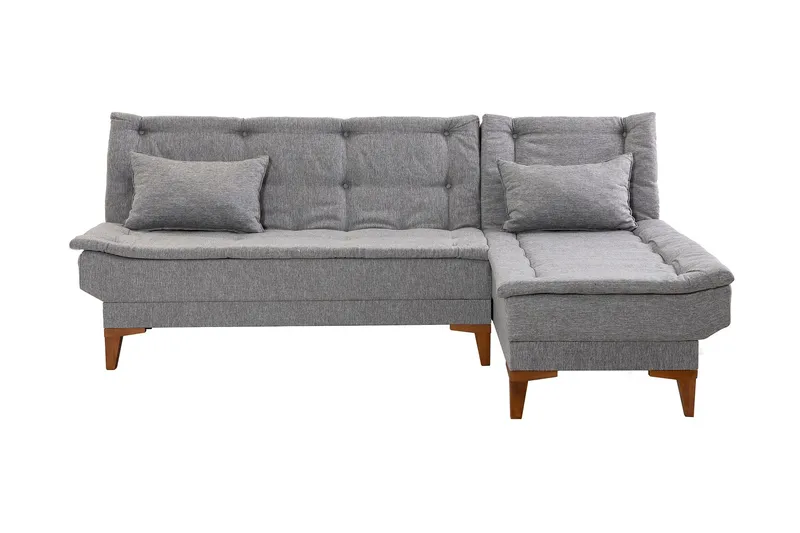 Hunterville Bäddsoffa m. Divan 4-sits 107x205 - Grå - Möbler - Soffa - Bäddsoffa
