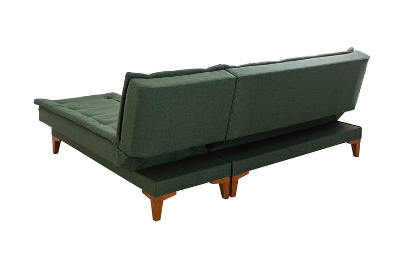 Hunterville Bäddsoffa m. Divan 4-sits 107x205 - Grön - Möbler - Soffa - Bäddsoffa