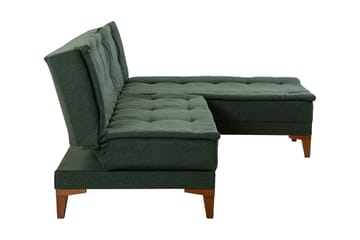 Hunterville Bäddsoffa m. Divan 4-sits 107x205 - Grön - Möbler - Soffa - Bäddsoffa