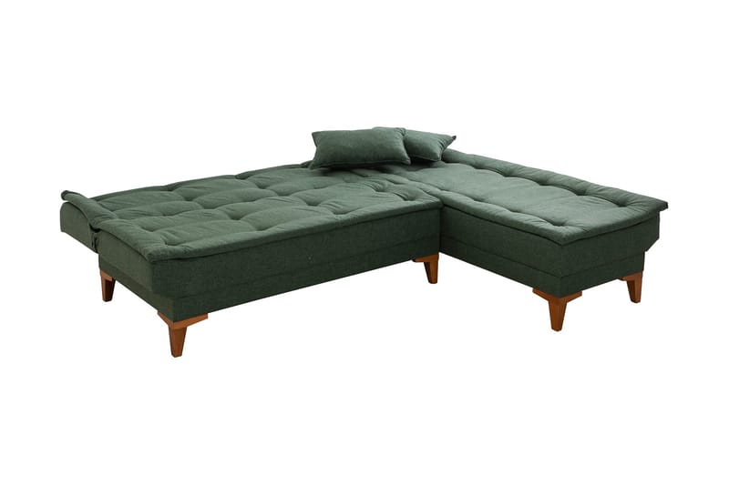 Hunterville Bäddsoffa m. Divan 4-sits 107x205 - Grön - Möbler - Soffa - Bäddsoffa