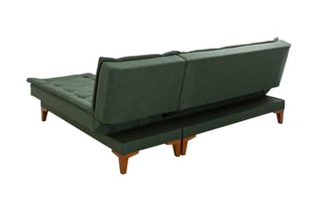 Hunterville Bäddsoffa m. Divan 4-sits 107x205 - Grön - Möbler - Soffa - Bäddsoffa