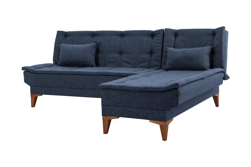 Hunterville Bäddsoffa m. Divan 4-sits 107x205 - Mörkblå - Möbler - Soffa - Bäddsoffa