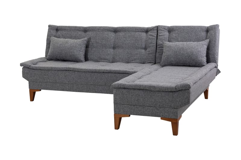 Hunterville Bäddsoffa m. Divan 4-sits 107x205 - Mörkgrå - Möbler - Soffa - Bäddsoffa