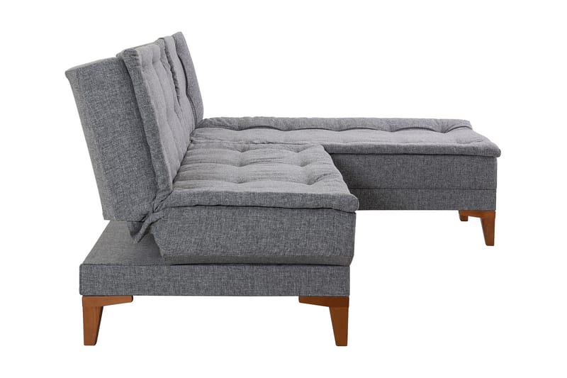 Hunterville Bäddsoffa m. Divan 4-sits 107x205 - Mörkgrå - Möbler - Soffa - Bäddsoffa