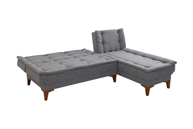 Hunterville Bäddsoffa m. Divan 4-sits 107x205 - Mörkgrå - Möbler - Soffa - Bäddsoffa