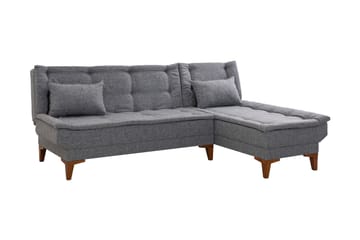 Hunterville Bäddsoffa m. Divan 4-sits 107x205 - Mörkgrå - Möbler - Soffa - Bäddsoffa
