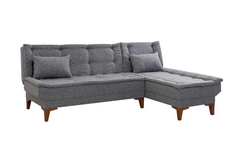 Hunterville Bäddsoffa m. Divan 4-sits 107x205 - Mörkgrå - Möbler - Soffa - Bäddsoffa