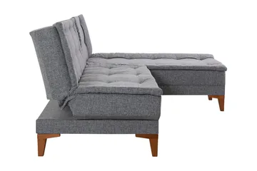 Hunterville Bäddsoffa m. Divan 4-sits 107x205 - Mörkgrå - Möbler - Soffa - Bäddsoffa