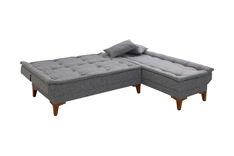 Hunterville Bäddsoffa m. Divan 4-sits 107x205 - Mörkgrå - Möbler - Soffa - Bäddsoffa