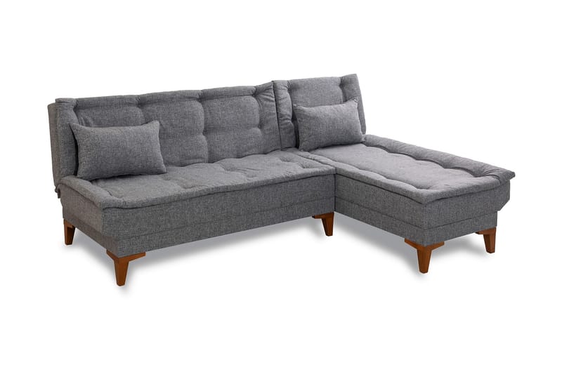 Hunterville Bäddsoffa m. Divan 4-sits 107x205 - Mörkgrå - Möbler - Soffa - Bäddsoffa