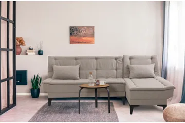 Hunterville Bäddsoffa m. Divan 4-sits - Beige - Möbler - Soffa - Bäddsoffa