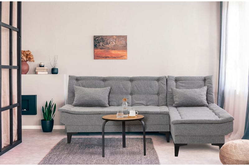 Hunterville Bäddsoffa m. Divan 4-sits - Grå - Möbler - Soffa - Bäddsoffa