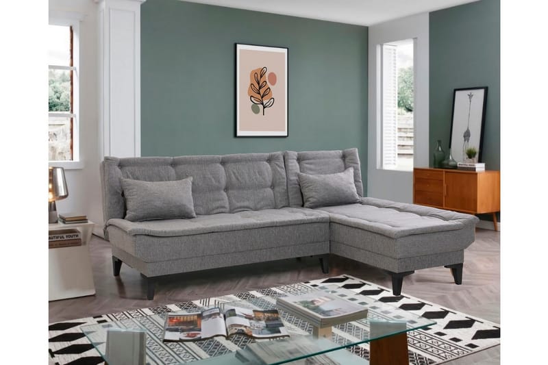 Hunterville Bäddsoffa m. Divan 4-sits - Grå - Möbler - Soffa - Bäddsoffa