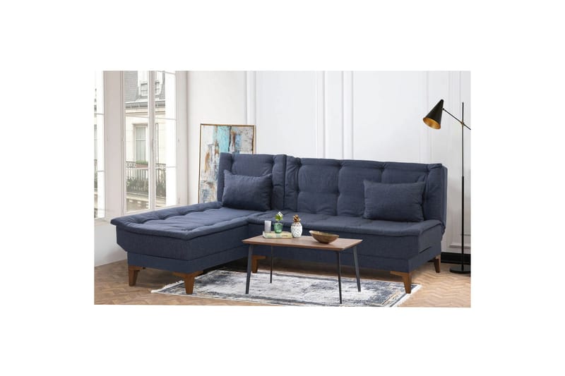 Hunterville Bäddsoffa m. Divan 4-sits - Mörkblå - Möbler - Soffa - Bäddsoffa