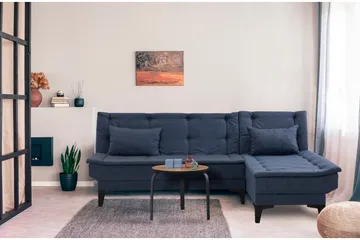Hunterville Bäddsoffa m. Divan 4-sits - Marinblå - Möbler - Soffa - Bäddsoffa