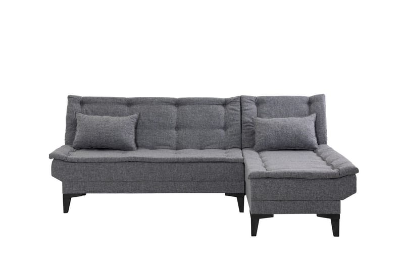 Hunterville Höger L-formad 4 sits Längsbäddad Bäddsoffa 107x225 cm i Tyg - Grå - Möbler - Soffa - Bäddsoffa