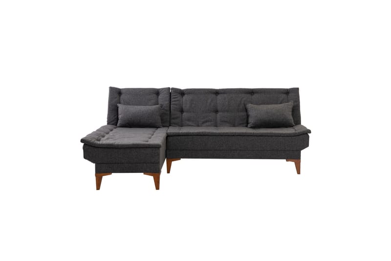 Hunterville Vänster L-formad Längsbäddad Bäddsoffa 107x225 cm i Tyg - Antracit - Möbler - Soffa - Bäddsoffa