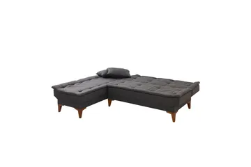 Hunterville Vänster L-formad Längsbäddad Bäddsoffa 107x225 cm i Tyg - Antracit - Möbler - Soffa - Bäddsoffa