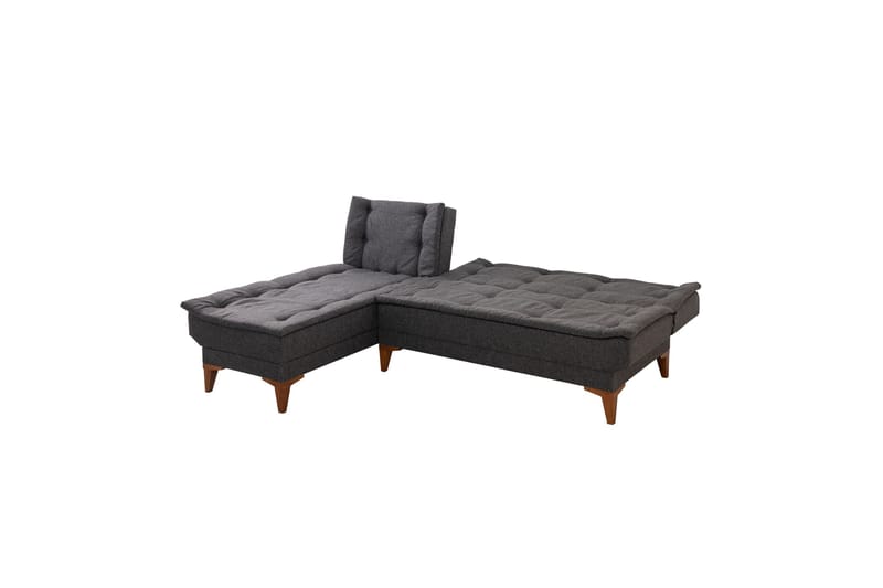Hunterville Vänster L-formad Längsbäddad Bäddsoffa 107x225 cm i Tyg - Antracit - Möbler - Soffa - Bäddsoffa