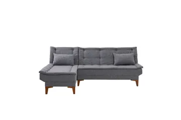 Hunterville Vänster L-formad Längsbäddad Bäddsoffa 107x225 cm i Tyg - Grå - Möbler - Soffa - Bäddsoffa